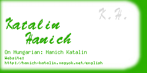 katalin hanich business card
